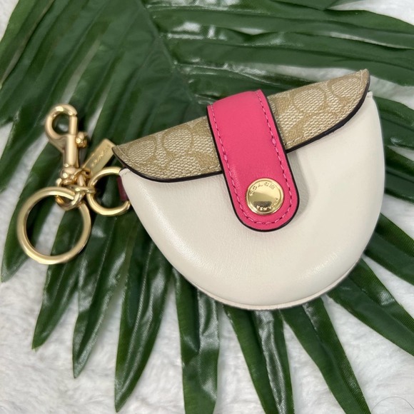 Coach Handbags - Coach Mini Saddle Bag Charm In Signature Canvas